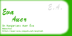 eva auer business card